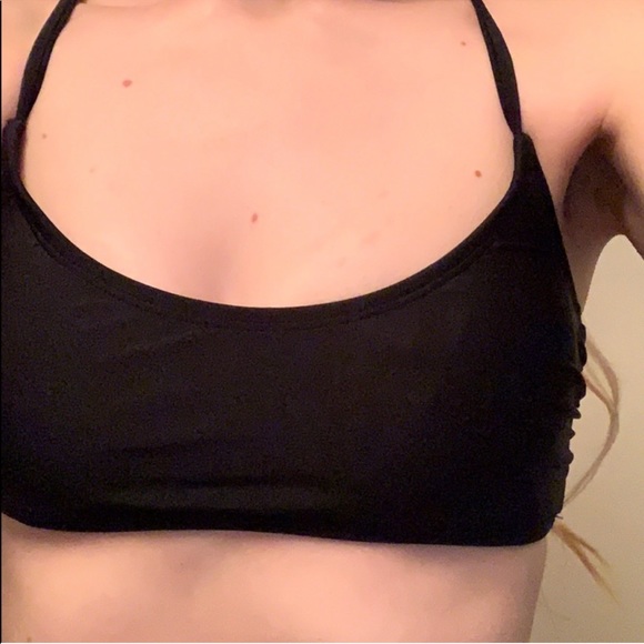 BRANDY MELVILLE BLACK STRAPPY BRALETTE / SWIM TOP - Picture 2 of 4